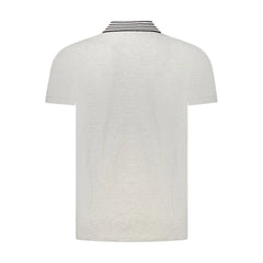 Cavalli Class Gray Cotton Polo Shirt - Polos