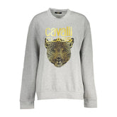 Cavalli Class Gray Cotton Sweatshirt - Sweatshirts