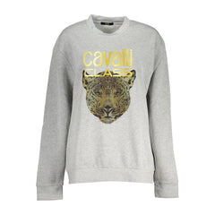 Cavalli Class Gray Cotton Sweatshirt - Sweatshirts