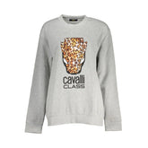 Cavalli Class Gray Cotton Sweatshirt - Sweatshirts