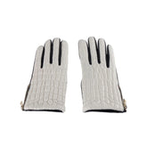 Cavalli Class Gray Lambskin Women Glove - 7.5|S - Gloves & Mittens