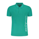 Cavalli Class Green Cotton Men Polo Shirt - Polos