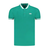Cavalli Class Green Cotton Men Polo Shirt - Polos