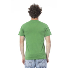 Cavalli Class Green Cotton Men T-Shirt - L - T-Shirts