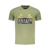 Cavalli Class Green Cotton Men T-Shirt - T-Shirts