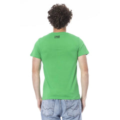 Cavalli Class Green Cotton Men T-Shirt - T-Shirts
