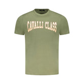 Cavalli Class Green Cotton Men T-Shirt - T-Shirts