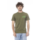 Cavalli Class Green Cotton Men T-Shirt - T-Shirts
