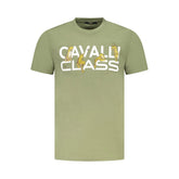 Cavalli Class Green Cotton Men T-Shirt - T-Shirts