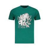 Cavalli Class Green Cotton Men T-Shirt - T-Shirts