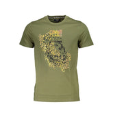 Cavalli Class Green Cotton Men T-Shirt - XL - T-Shirts