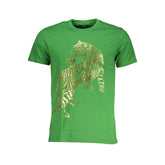 Cavalli Class Green Cotton T-Shirt - T-Shirts
