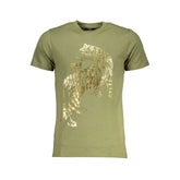 Cavalli Class Green Cotton T-Shirt - T-Shirts