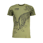 Cavalli Class Green Cotton T-Shirt - T-Shirts
