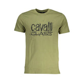Cavalli Class Green Cotton T-Shirt - XL - T-Shirts