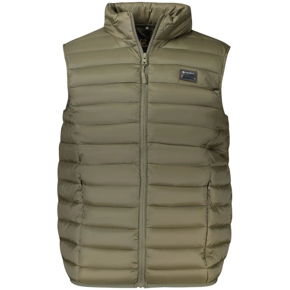 Cavalli Class Green Polyester Men Jacket - Vests