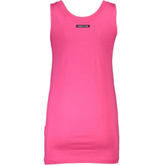 Cavalli Class Pink Cotton Tank Top