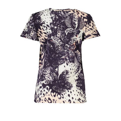 Cavalli Class Pink Cotton Women T-Shirt - T-Shirts