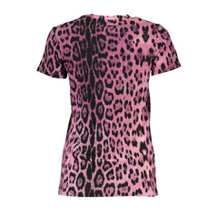 Cavalli Class Pink Cotton Women T-Shirt - XS - T-Shirts