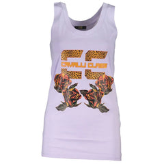 Cavalli Class Purple Cotton Tank Top