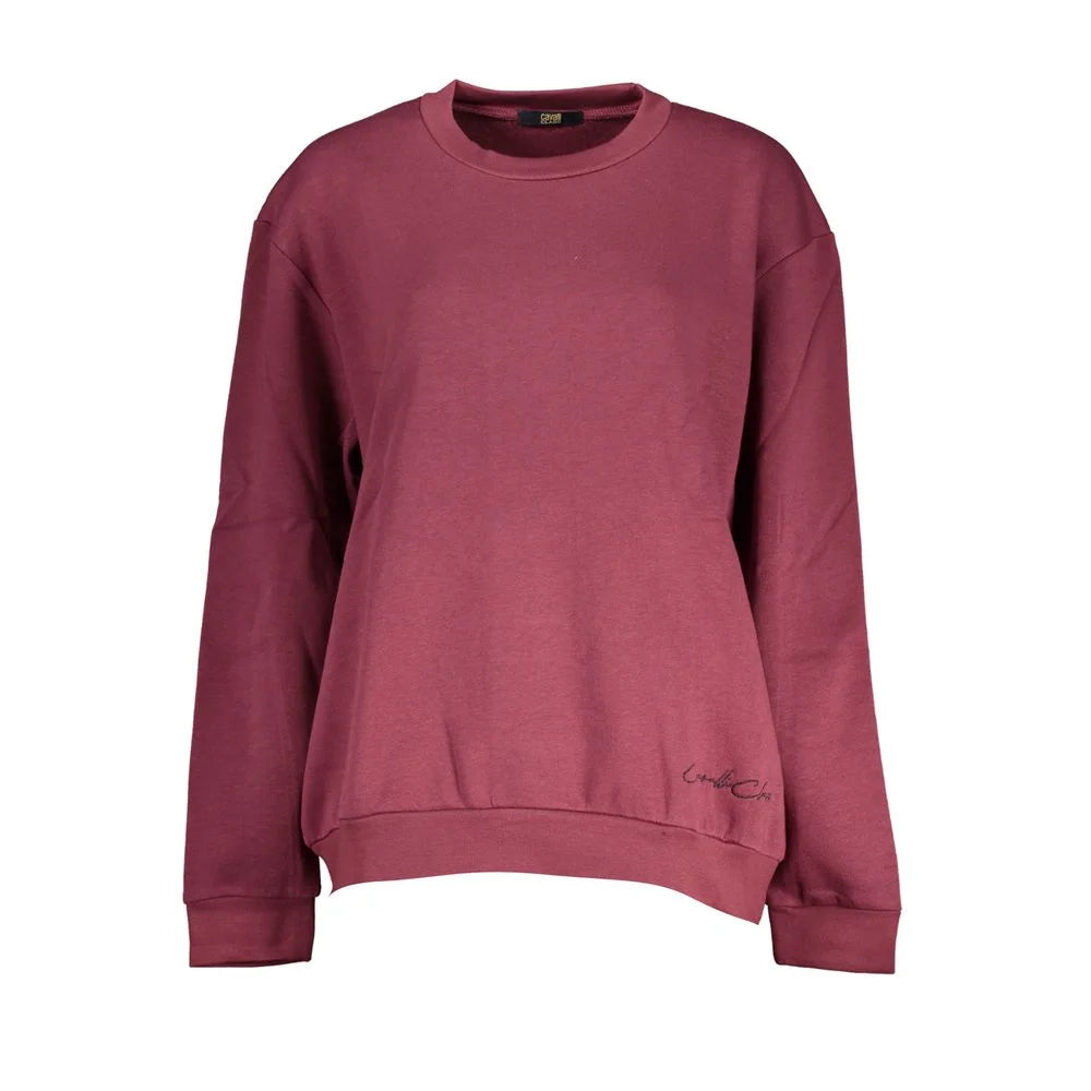 Cavalli Class Purple Cotton Women Sweater - Sweatshirts