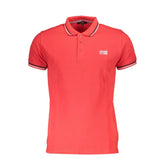 Cavalli Class Red Cotton Men Polo Shirt - Polos