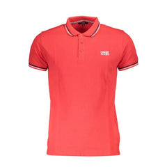 Cavalli Class Red Cotton Men Polo Shirt - Polos