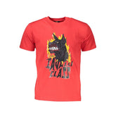 Cavalli Class Red Cotton Men T-Shirt - M - T-Shirts