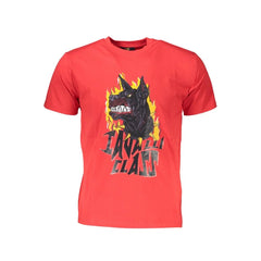 Cavalli Class Red Cotton Men T-Shirt - M - T-Shirts