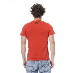 Cavalli Class Red Cotton Men T-Shirt - T-Shirts