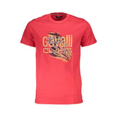 Cavalli Class Red Cotton Men T-Shirt - T-Shirts