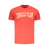 Cavalli Class Red Cotton Men T-Shirt - T-Shirts