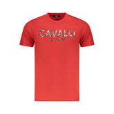 Cavalli Class Red Cotton Men T-Shirt - T-Shirts