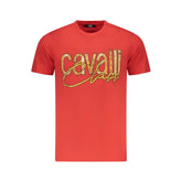 Cavalli Class Red Cotton Men T-Shirt - T-Shirts