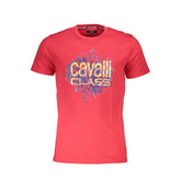 Cavalli Class Red Cotton Men T-Shirt - T-Shirts