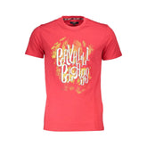 Cavalli Class Red Cotton Men T-Shirt - T-Shirts