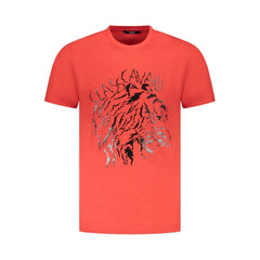 Cavalli Class Red Cotton Men T-Shirt - T-Shirts