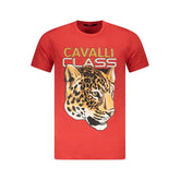 Cavalli Class Red Cotton Men T-Shirt - T-Shirts