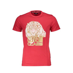 Cavalli Class Red Cotton Men TShirt - T-Shirts