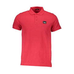 Cavalli Class Red Cotton Polo Shirt - Polos