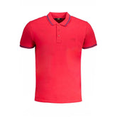 Cavalli Class Red Cotton Polo Shirt - Polos