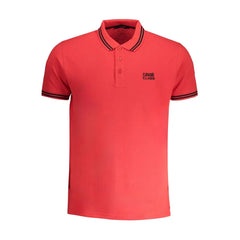 Cavalli Class Red Cotton Polo Shirt - Polos