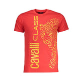 Cavalli Class Red Cotton T-Shirt - T-Shirts