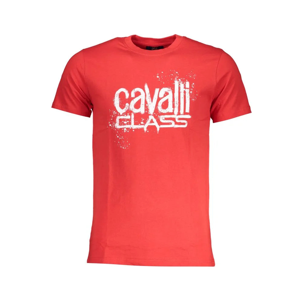 Cavalli Class Red Cotton T-Shirt - T-Shirts