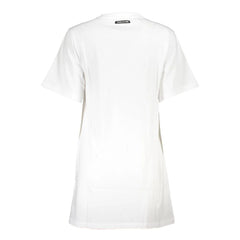Cavalli Class White Cotton Dress - XL - Dresses