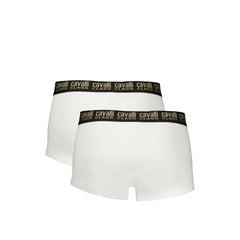 Cavalli Class White Cotton Men Boxer Pair - Boxer Briefs