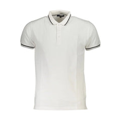 Cavalli Class White Cotton Men Polo Shirt - Polos