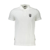 Cavalli Class White Cotton Men Polo Shirt - Polos