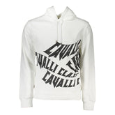 Cavalli Class White Cotton Men Sweater - Hoodies