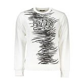 Cavalli Class White Cotton Men Sweater - M - Sweatshirts